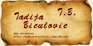 Tadija Biculović vizit kartica